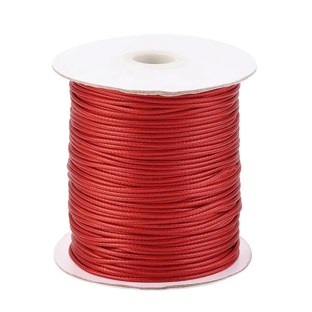 1 Roll 0.5mm 1mm 1.5mm 2mm 3mm Environmental Korean Waxed Polyester Cord Beading Thread Braided Rope String Jewelry Findings