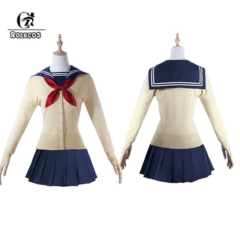 ROLECOS MHA Anime Cosplay Costume Himiko Toga Cosplay BNHA Costume for Women Uniform Full Sets