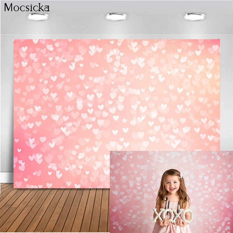 

Mocsicka Child Portrait Photography Background Pink Bling Decoration Baby Shower Photo Backdrops Custom Poster Banner