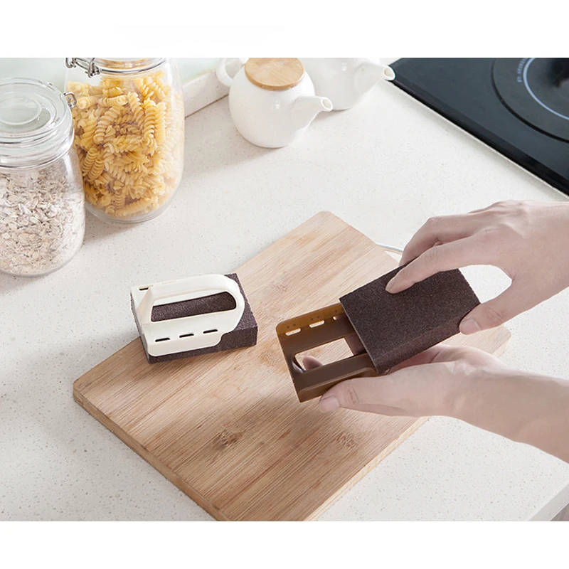 شاومي الإبداعية نانو الصنفرة الإسفنج ممسحة مع مقبض ديسكالر تنظيف فرشاة ل وعاء أسفل الصدأ إزالة التلوث ماجيك مسح