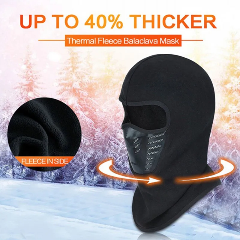 Winter Cycling Headwear Women Men Activated Carbon Filter Face Shield Lightweight Breathable Warm Scarf Riding Ski Cap Bandana