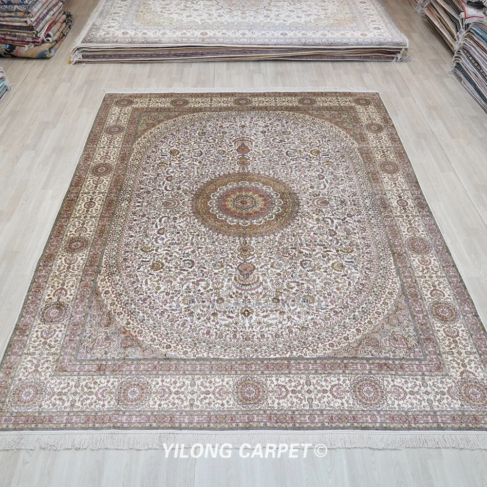 9'x12' Large Handknotted Silk Living Room Carpet Luxury Area Rug (WY318A)