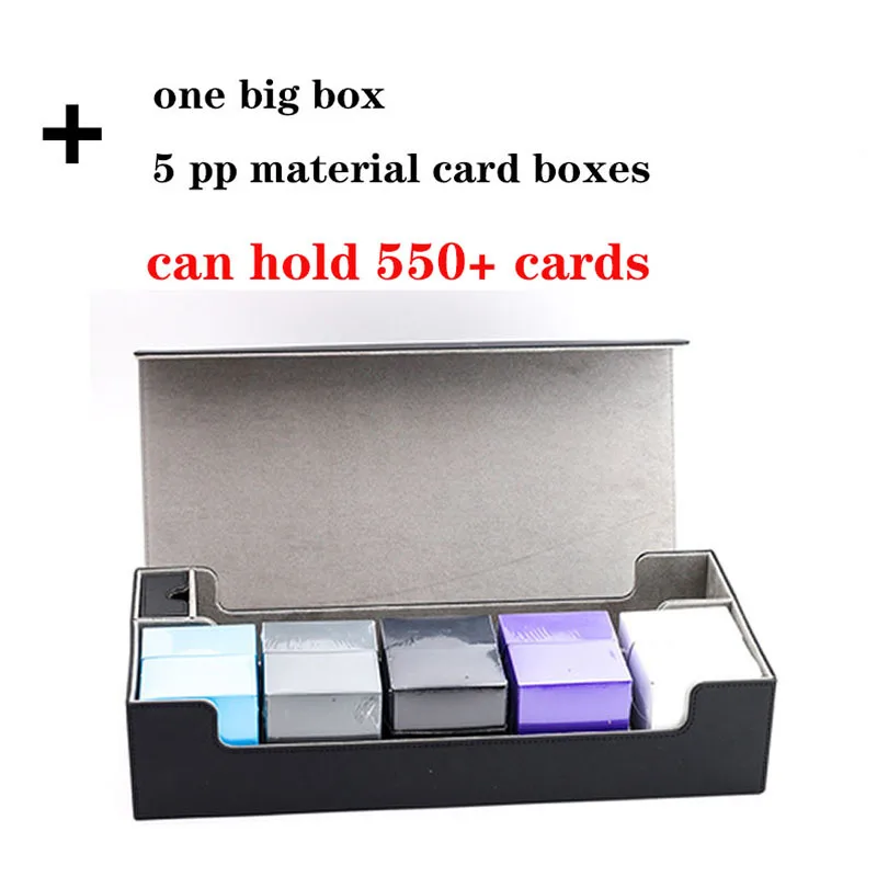 caixa-de-armazenamento-para-cartoes-grande-preto-com-5-caixas-pequenas-para-cartoes-de-jogos-de-tabuleiro-mtg-tcg-pkm-ptcg-yugioh-pode-conter-mais-de-550-cartoes