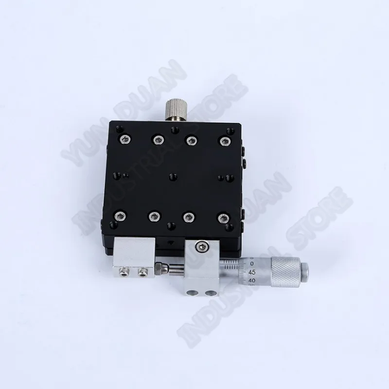60*60mm X-as Handmatige Verplaatsing Trimmen Platform Cross Roller Gids Manier Lineaire Stage Sliding Tafel Hoge precisie LX60-L