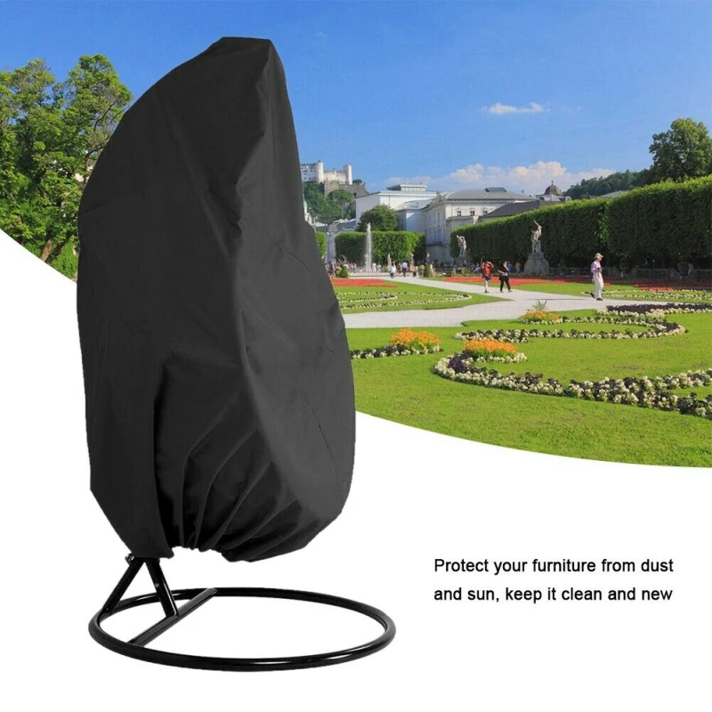 Garden Outdoor Swing Hanging Chair Bird Egg Shaped Dust Cover Universal Waterproof Cover Polyester Furniture Waterproof UV Cover