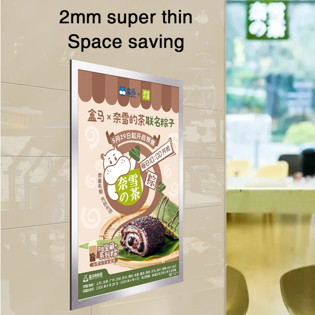 SVIAO A4 selbst-adhesive magnetische foto rahmen PVC nicht-perforierte wand material display rahmen thin customized display rahmen