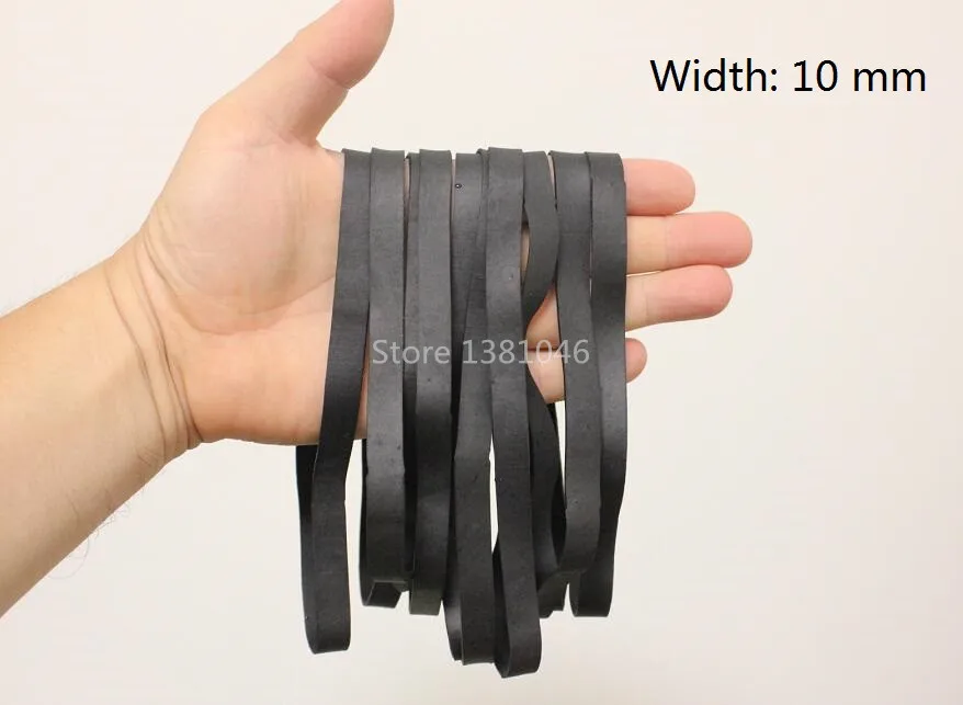 Width 10mm Black Elastic Rubber Band Heavy Duty Strong Large Industrial Tie Trash Can Bands 10/20/40 - You Choose Quantity