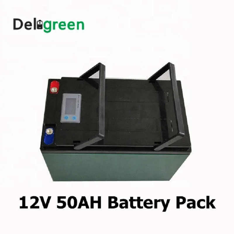 12V 50AH Lithium 3.2V LiFePO4 Battery pack for Solar Energy storage system Electric Boat Yatch with Led display