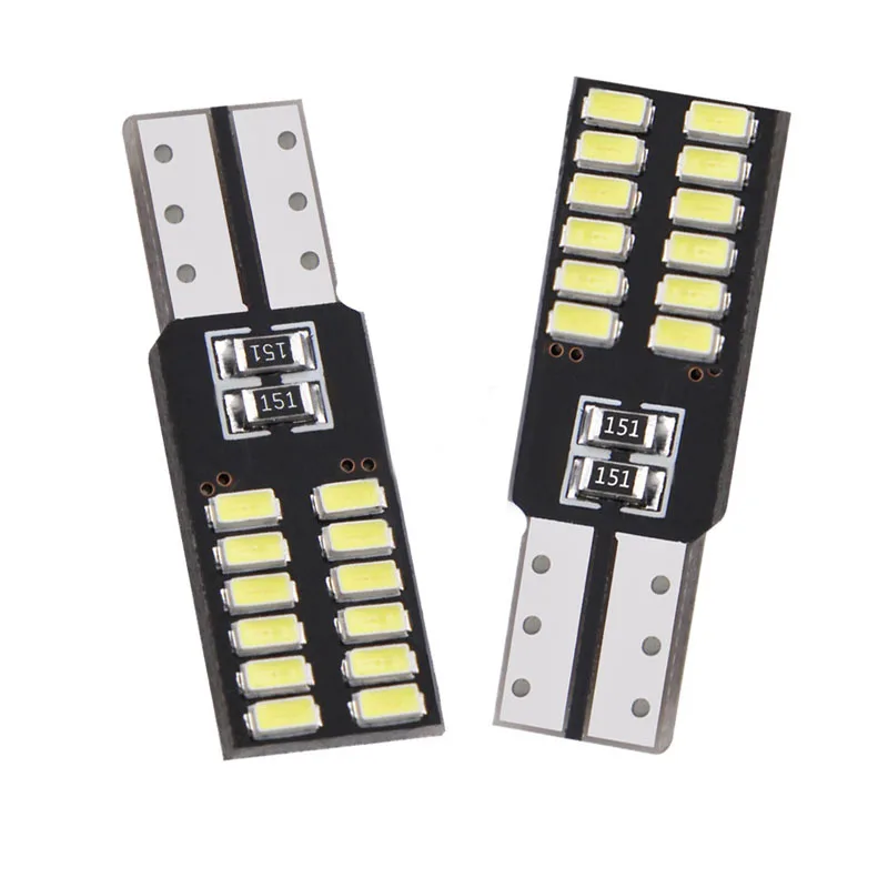 2pcs Car T10 LED 194 168 W5W 3014 24SMD 24 LED Auto Clearance Light Parking lamps Side Light Bulb DC12V white