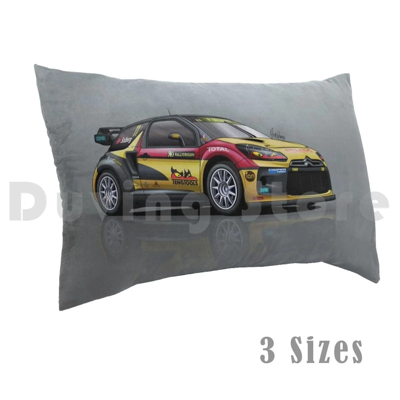 Ds3 Wrx-Petter Solberg #1Pillow case Total Racing Rallycross Petter Solberg Wrx Fiaworldrallycross