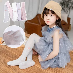 Baby strawberry pantyhose summer ultra-thin cotton one-piece mosquito socks girls spring and summer air conditioning leggings