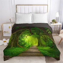 landscape Duvet cover Quilt/Blanket/Comfortable Case 140x200 240x220 240x260 Queen King Single Bedding for Home ash