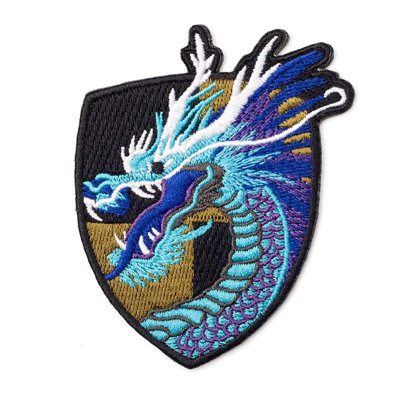 Dragon Chinese Style High-End Patch Embroidery Badges Precision Processing Clothing Decoration Iron On Stickers Patches