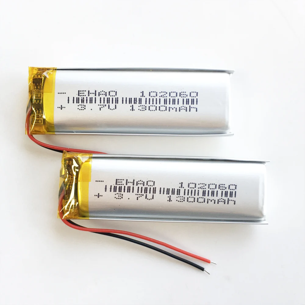 Akumulator litowo-polimerowy Lipo 3,7 V 1300 mAh 102060   Do domowej kamery przewodowej KTV z mikrofonem audio GPS