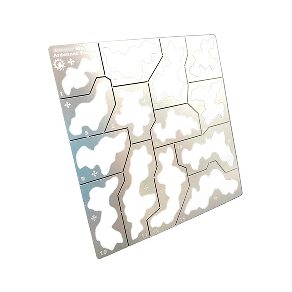 Forest Camouflage Stenciling แม่แบบรั่วสเปรย์สําหรับ 1/35 1/100 Gundam ทหารชุดเครื่องมือ 304 แผ่นเหล็กสแตนเลส