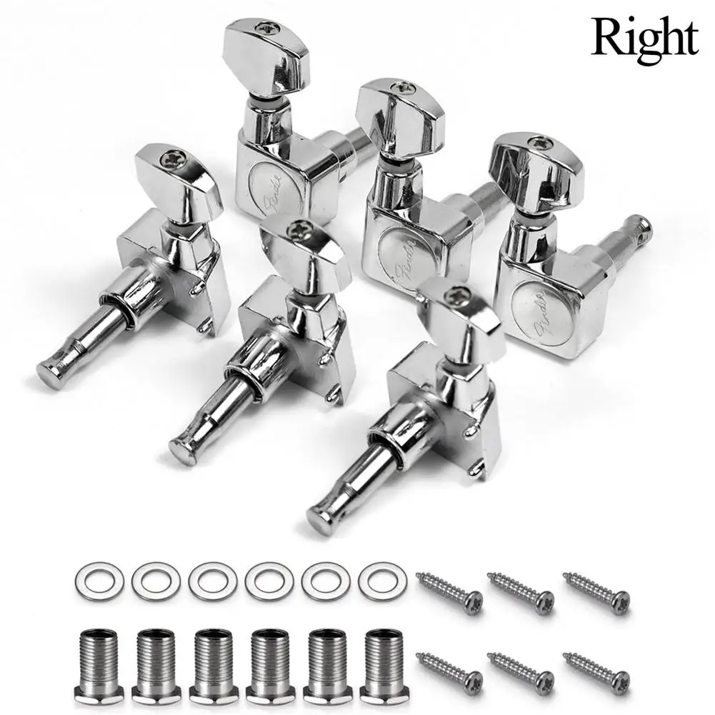 6pcs Guitar Tuning Pegs Key Tuner Machine Head Guitarra Violao Accessories Right Tuning Sealed Peg