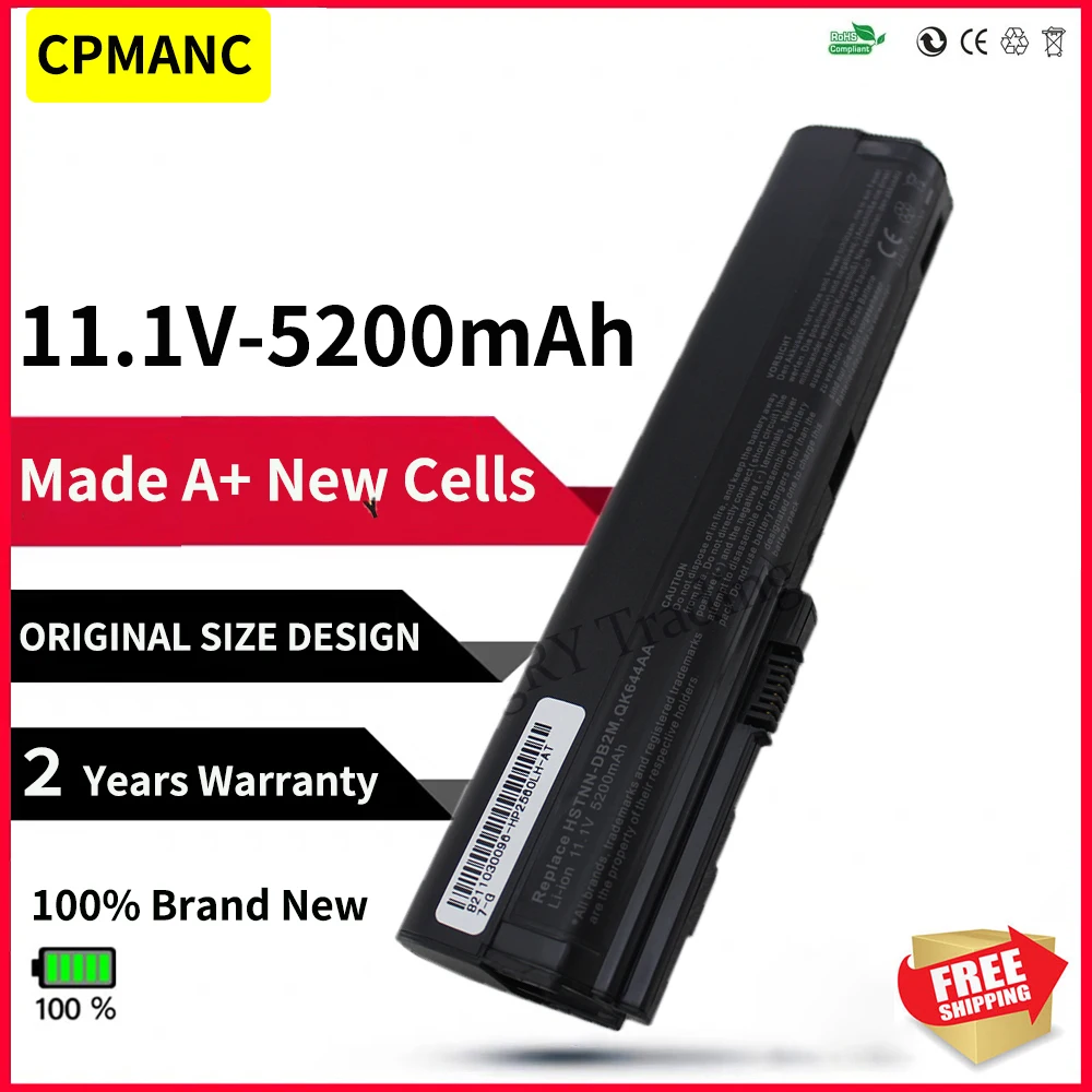 

CPMANC Battery For HP 2560P 2570P 632421-001 HSTNN-UB2L QK644AA SX06 SX06XL HSTNN-DB2L HSTNN-DB2M HSTNN-I08C HSTNN-I92C