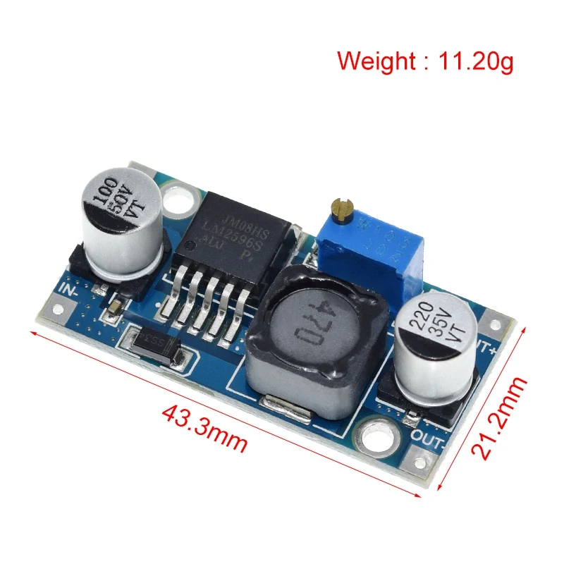 LM2596s DC-DC Step-Down-Stromversorgungsmodul 3A einstellbares Step-Down-Modul LM2596 Spannungsregler 24V 12V 5V 3V – Detail 15
