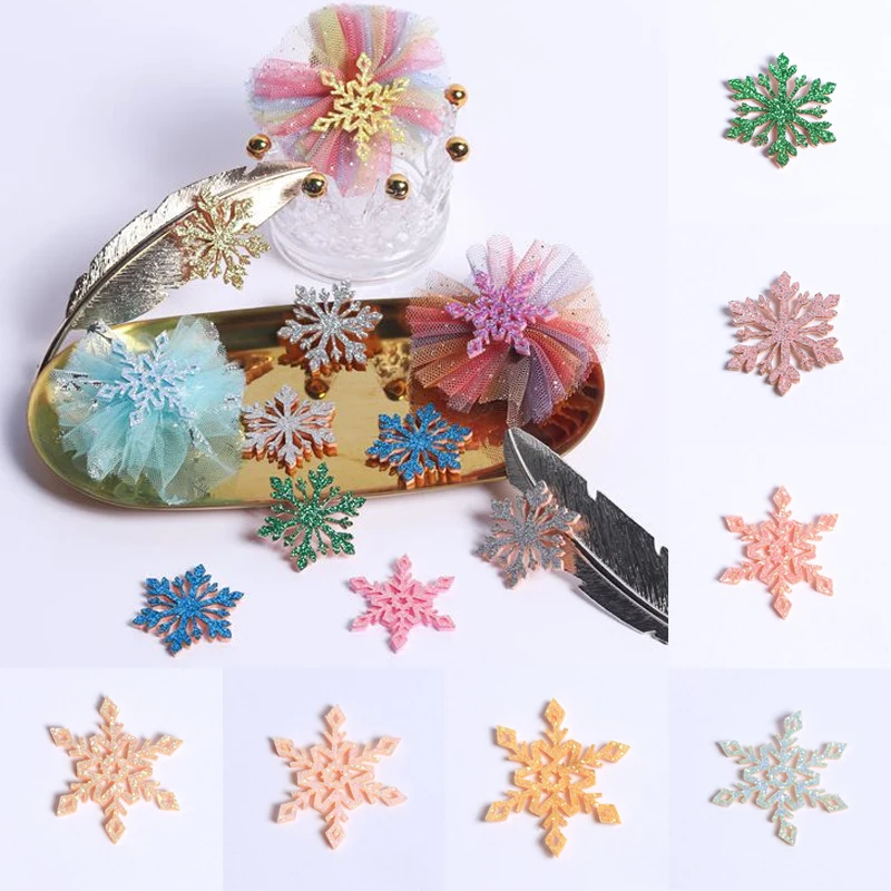 3D Handmade Christmas Decor Snowflake, Xmas Tree Crafts Headwear Artificial Decoration,Home Party Gifts, New, 34mm, 36mm, 10 Pcs