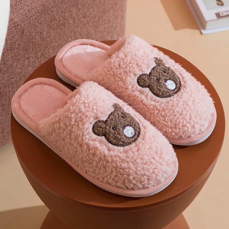 

Men's and Women's New Plush Cotton Slippers Home Household Autumn and Winter Indoor Thick Bottom Non-slip Warmth Lovers