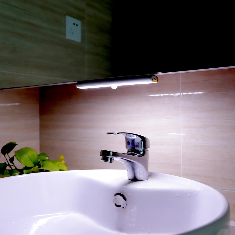 1/2/3Pcs 19cm PIR Motion Sensor Light LED Under Cabinet Light Battery Powered Wall Lamp for Kitchen Corridor Wardrobe Night Lamp