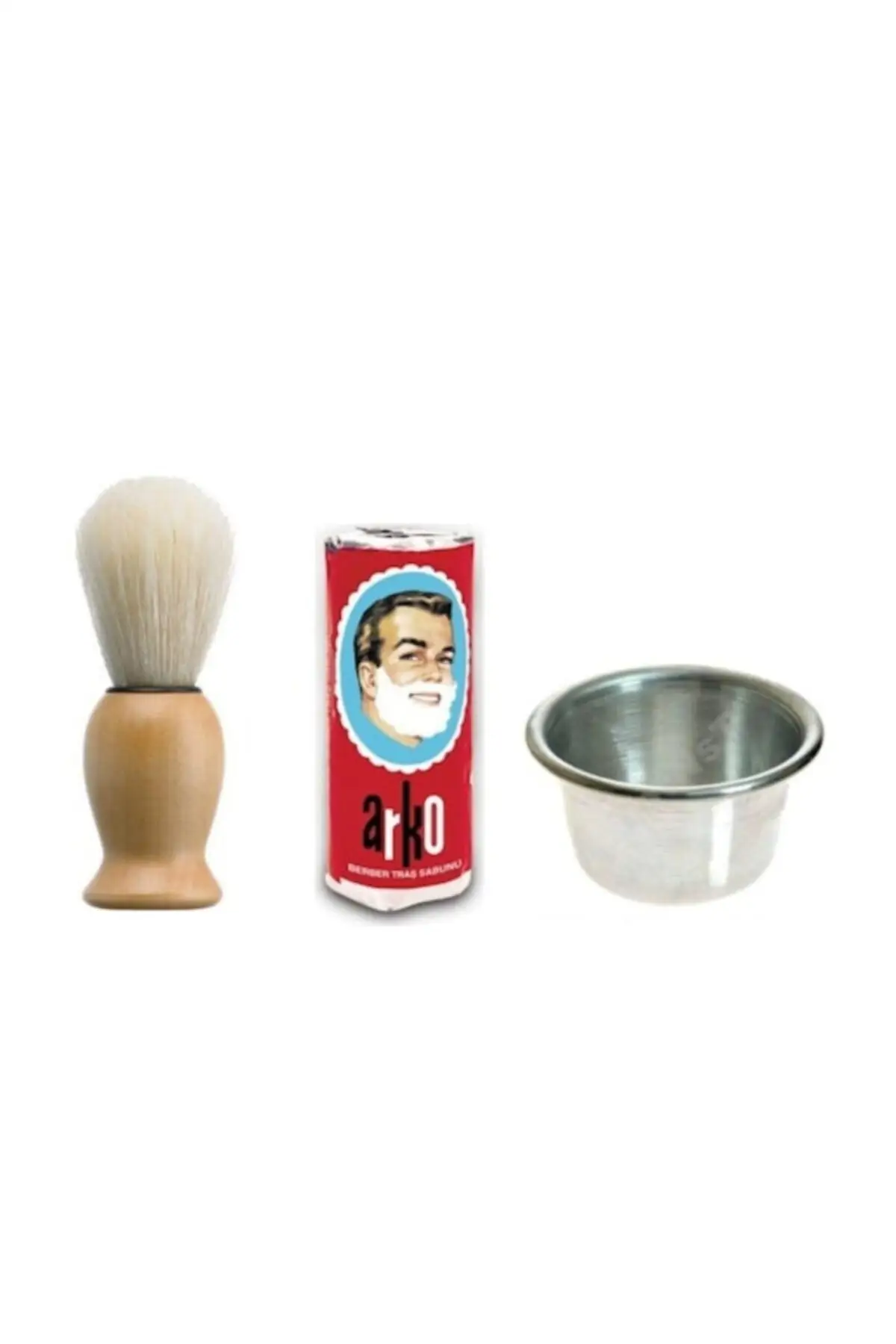 Beard Brush + Arko Soap + Foaming Bowl Shaving Set