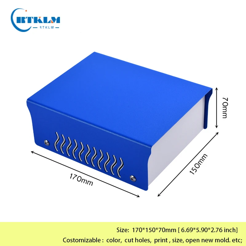DIY electronic Iron project box Metal electronic instrument equipment box metal junction box 170*150*70mm