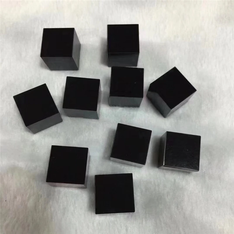 natural black obsidian small square healing crystal energy fengshui gemstones 20mm