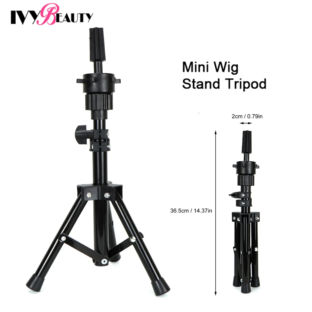 Adjustable Wig Stand Tripod Holder For Wig Making Hairdressing Training Mannequin Head Wigs Stand Tripod Mini Wig Stand Holder