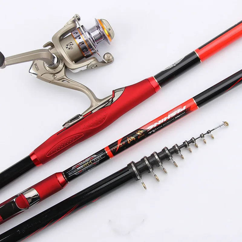 

3# Rock Fishing Rod Vara De Pesca 3.6M 4.5M 5.4M 6.3M Fishing Canne Peche En Mer Carbon Fiber Telescopic Wedkarstwo Pole