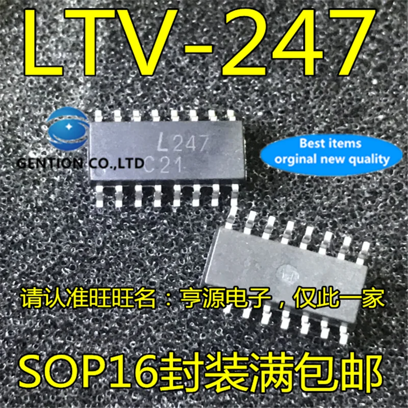 

10Pcs LTV-247 SOP16 L247 Four way transistor optocoupler isolator chip in stock 100% new and original