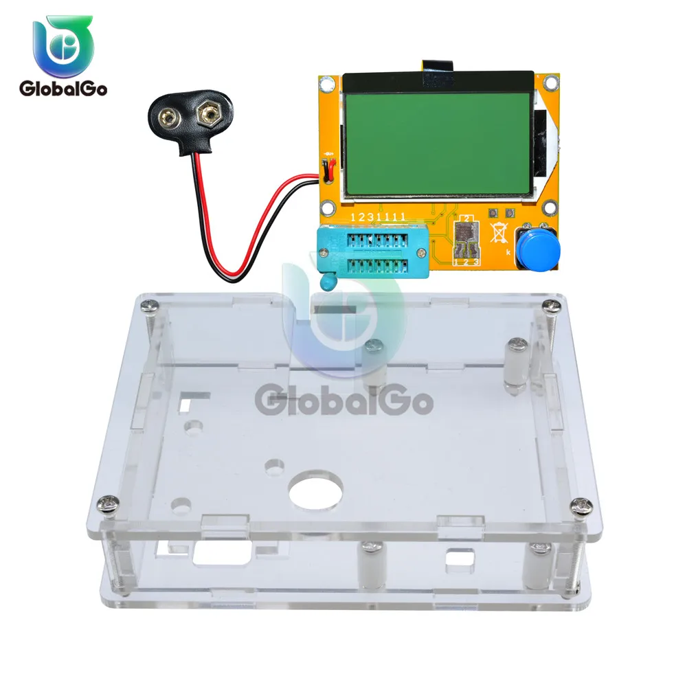 ESR Meter Mega328 Transistor Tester Digital V2.68 ESR-T4 Diode Triode Capacitance MOS/PNP/NPN LCR 12864 LCD Screen Tester