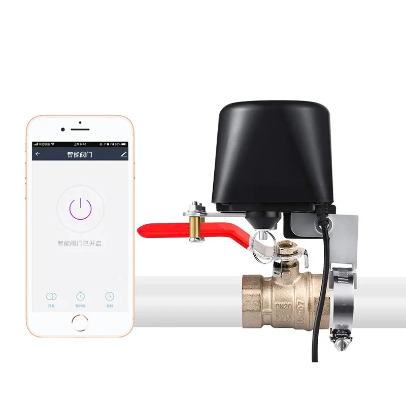 Manipolatore di gas Smart Wifi da 1/2 "3/4" Controllo valvola dell'acqua Controller di spegnimento Alexa Assistente Google SmartLife