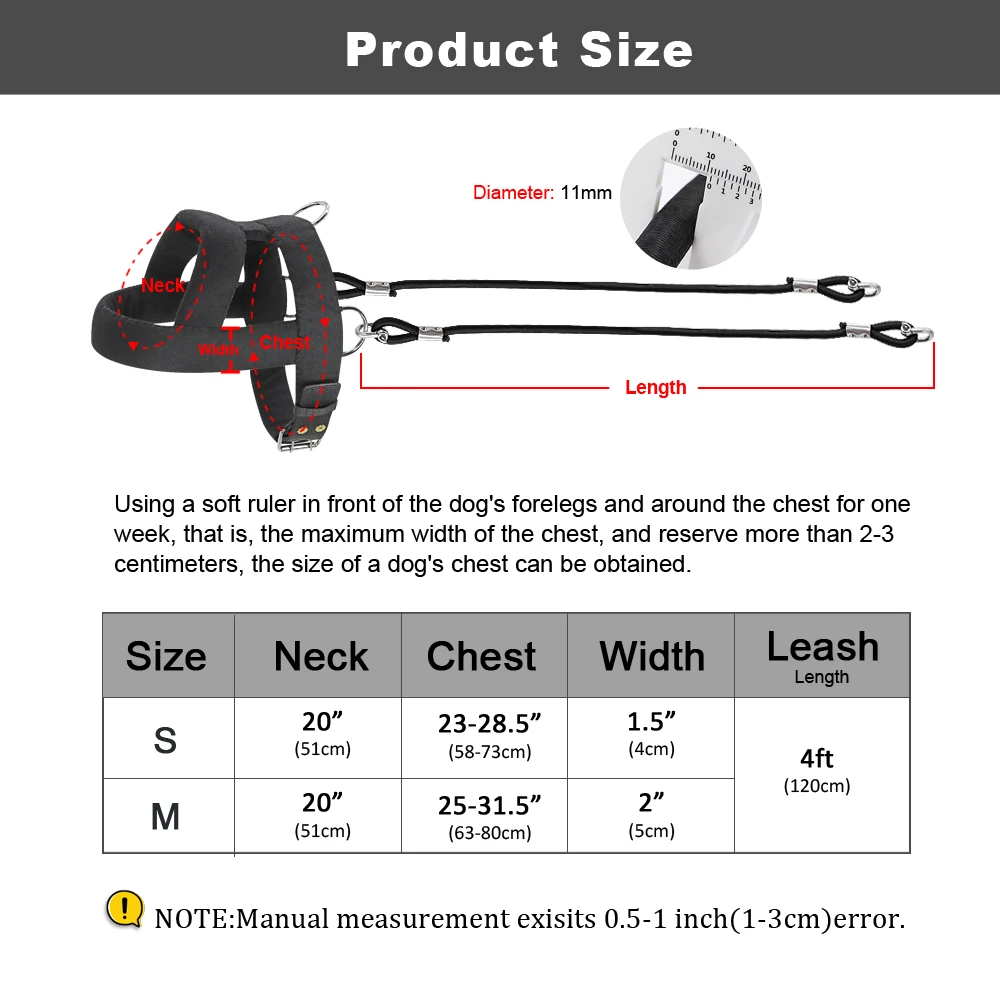 Dog Weight Pulling Harness and Leash Soft Padded Dogs Sledding Harnesses With Durable Lead Rope Pitbull Big Large Dogs Training