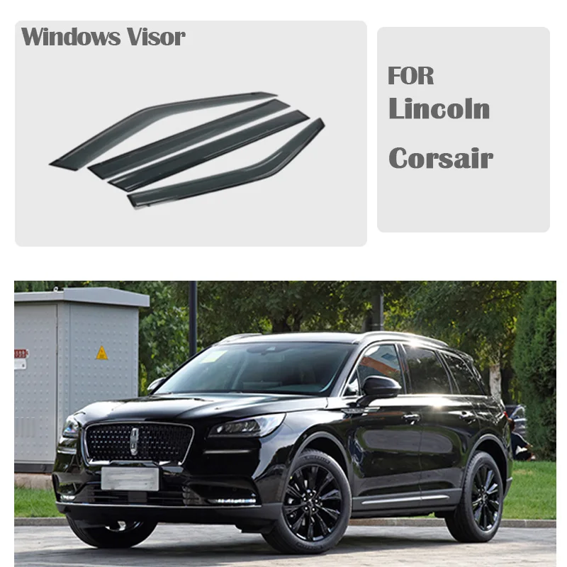 FOR Lincoln Corsair 2020-2022 Window Visors Rain Guard Windows Rain Cover Deflector Awning Shield Vent Guard Shade Cover Trim