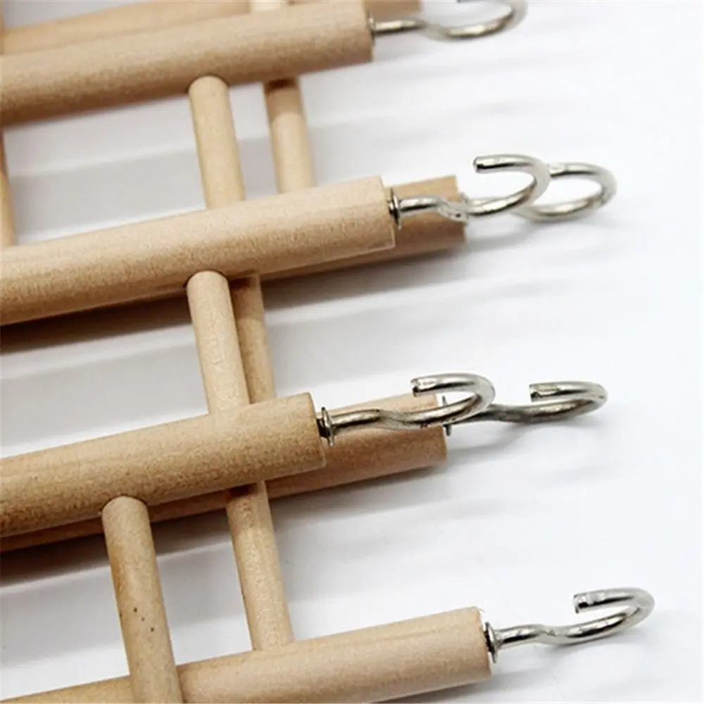 DIY HandCraft Wood Hanging Decor Climbing Ladder Parrot Toys Bird Supplies Hamsters Toy image 5