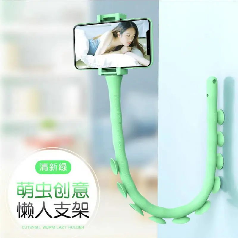 Hot Selling Cute Caterpillar Lazy Bracket Phone Bracket Suction Cup Support Wall Desktop Pillar Holder Car Gadget