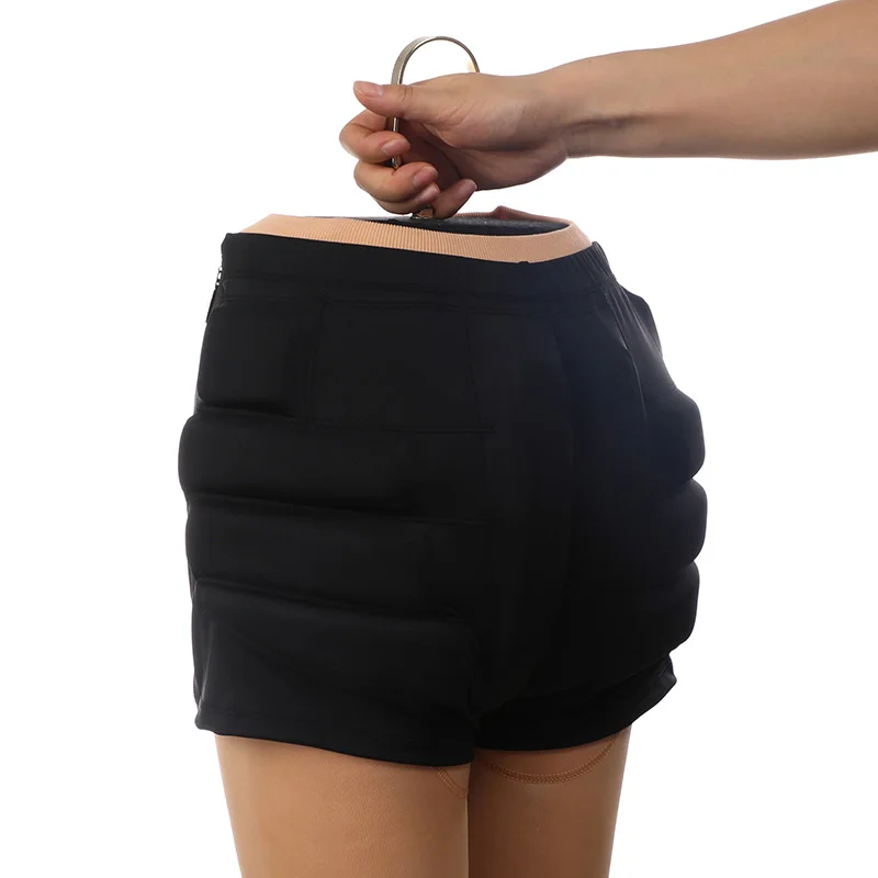 Custom Size Figure Skating Hip Protector Sports Safety Supporter Protective Mat Zipper Black
