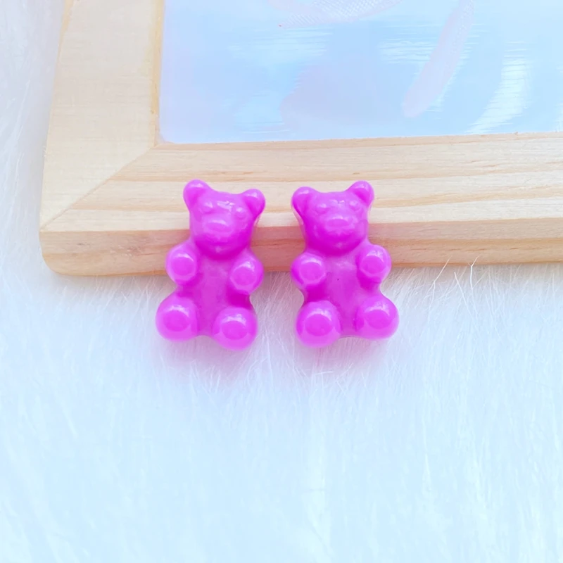 30 pçs misturado mini bonito dos desenhos animados animais urso plana volta resina cabochons scrapbooking diy jóias artesanato decoração accessorie