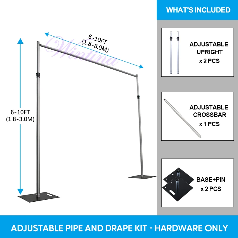 Imagem -03 - Wintina Pipe e Drape Kit Apenas Quadro 610ft Quadro de Fundo para Feiras de Feiras Centros de Convenções Exposições e Mais e Casamento