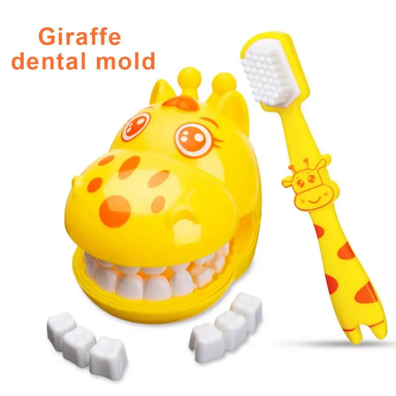 Giraffe Teeth Brush Demo Teeth Teaching Model Dental Model Teeth Model Kids Children Earlier Education Brushing Tooth Toy  Gifts