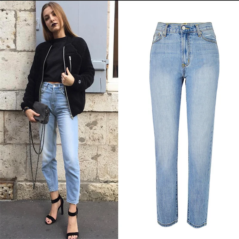 

2021 Harem Pants Vintage High Waist Jeans Woman Boyfriends Women's Jeans Full Length Mom Jeans Cowboy Denim Pants Vaqueros Mujer