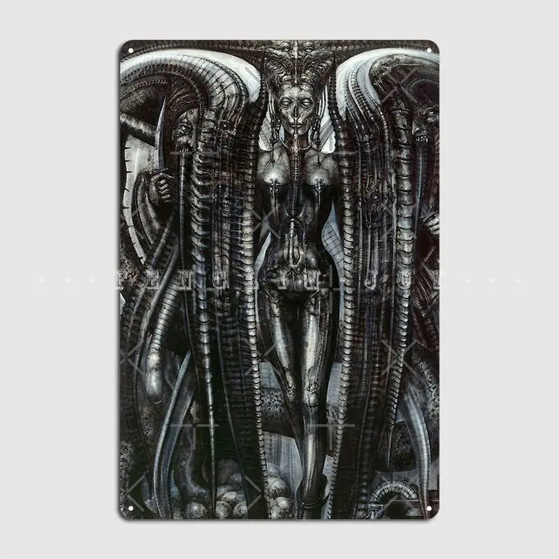 Lilith Steam Punk Hr Giger Poster Metal Plaque Wall Cave Kitchen Decoration Painting Décor Tin Sign Poster