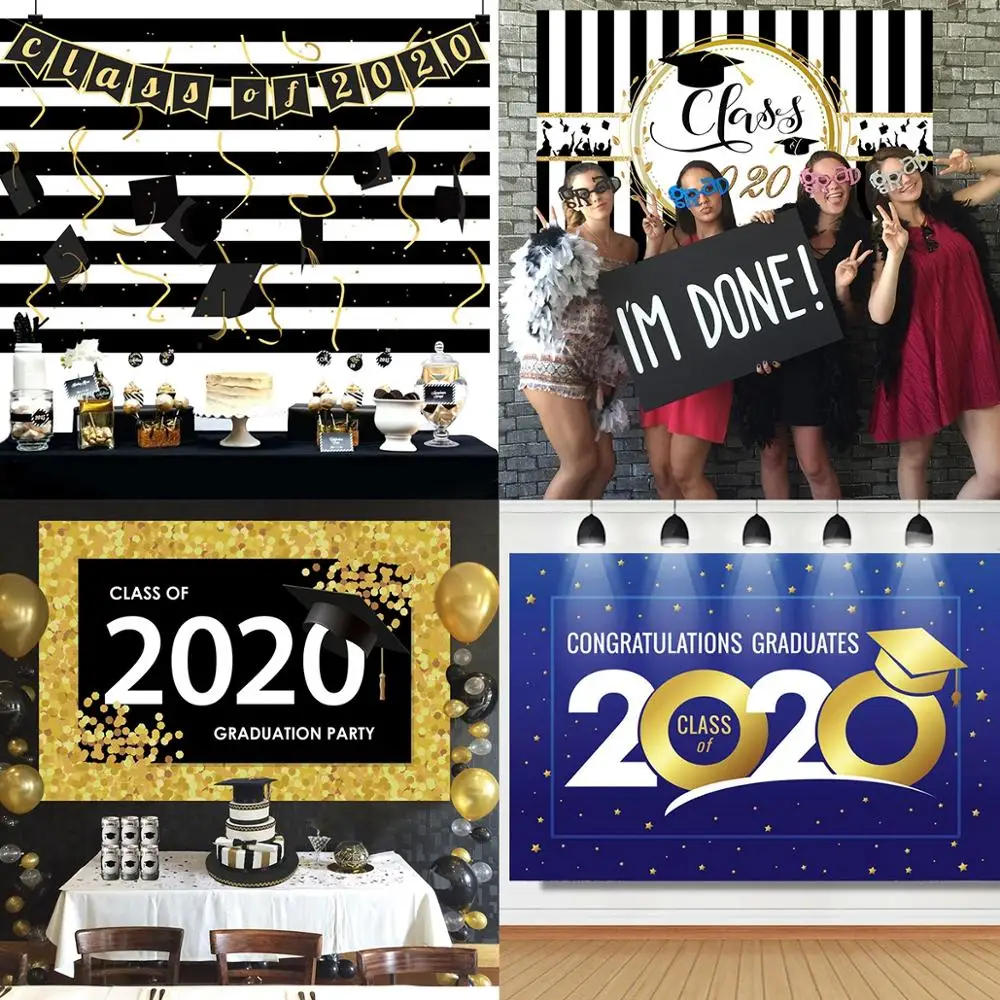 PATIMATE Graduation Party Backdrop Graduation Photo Booth Props Graduation Party Decor Congrat Graduate I'M DONE Photobooth