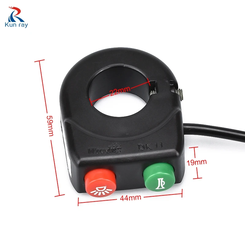 Electric Bicycle Headlight Horn Speaker, Wuxing LED Light, Electric Scooter Parts, Front Light, 12V-80V