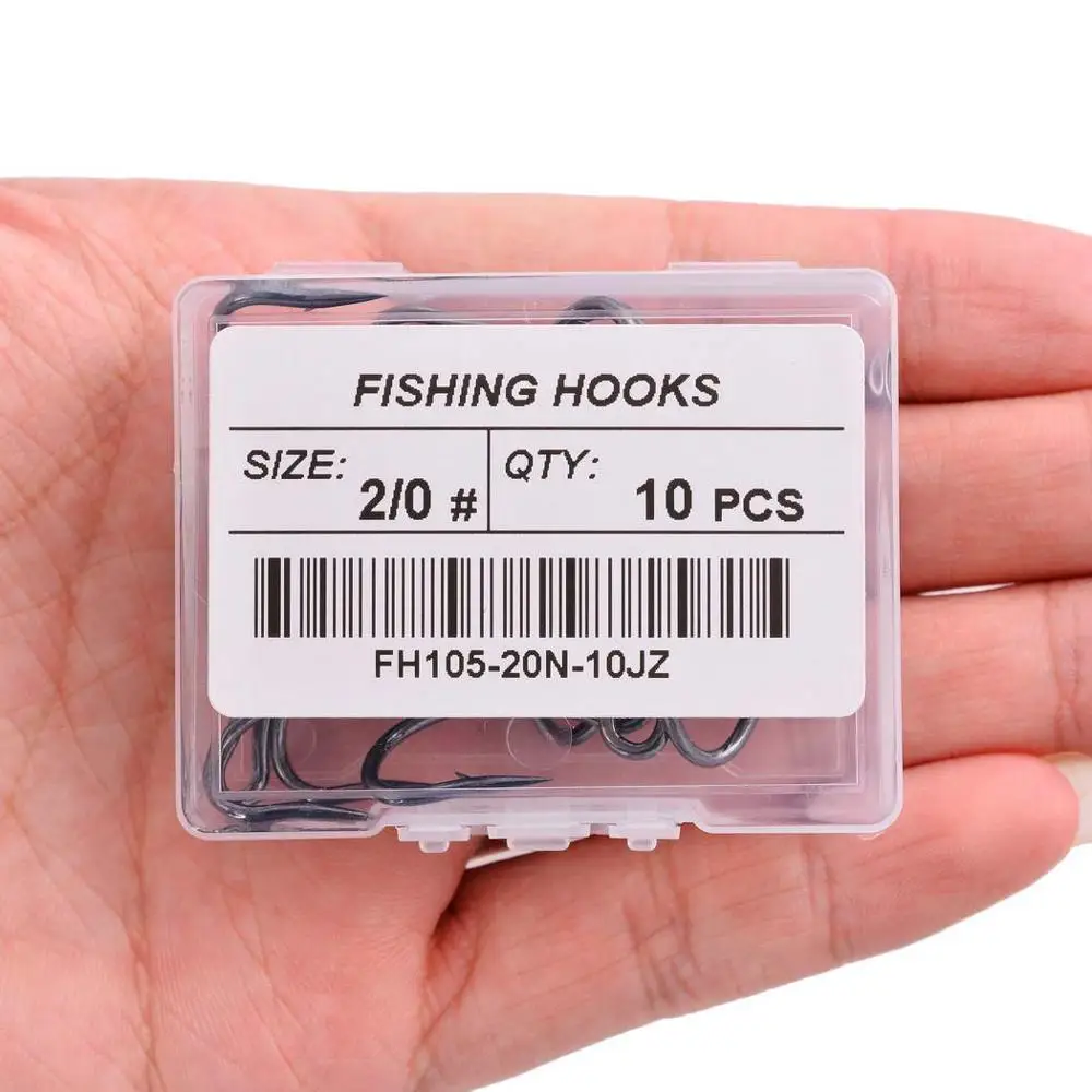 Anzuelo doble acero carbono afilado para pesca de carpa mosca - imagen 4