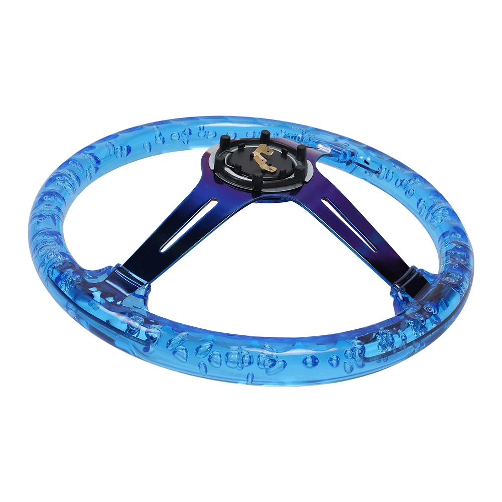 14 Inch/345mm Acrylic Steering Wheel JDM Sport Racing Car/PC Game Drift Control Steering Wheel