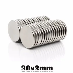 2/5/10/20 pz 30x3mm magnete al neodimio 30mm * 3mm forti magneti al neodimio terre rare 30*3mm NdFeB magnetico rotondo permanente 30x3mm