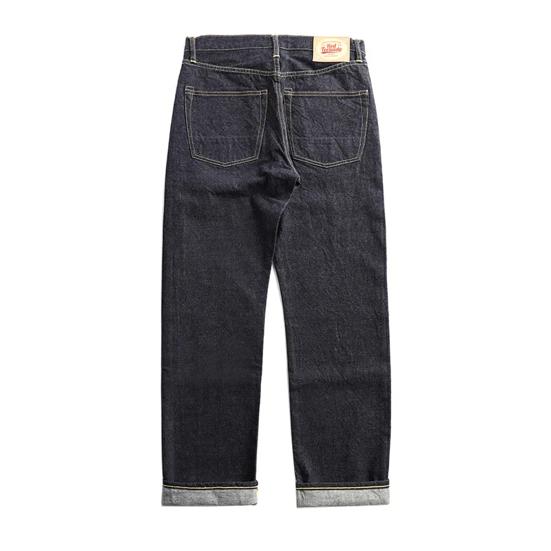 Red Tornado-pantalones vaqueros para hombre, Jeans de 14 onzas, con borde de Selvedge, de pierna Regular, azul, 47501