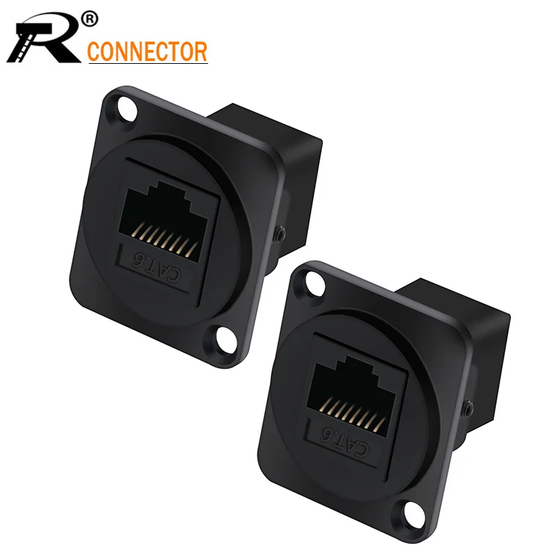 

10Pcs RJ45 Modular Cat6 Sockets 8P8C RJ45 Ethernet Connector for Audio&Video Termimal Female Panel Mount Connector